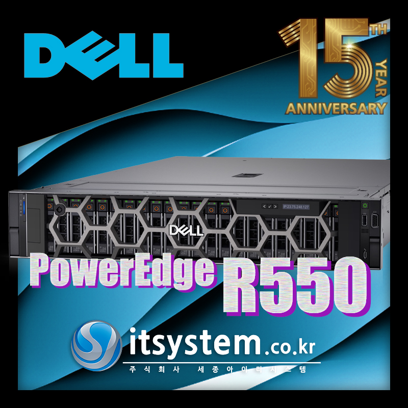 Dell PowerEdge R550 Server (S4316*2/16GB*2/480G*2/1.2TB*2/H745/NO OS/3년)