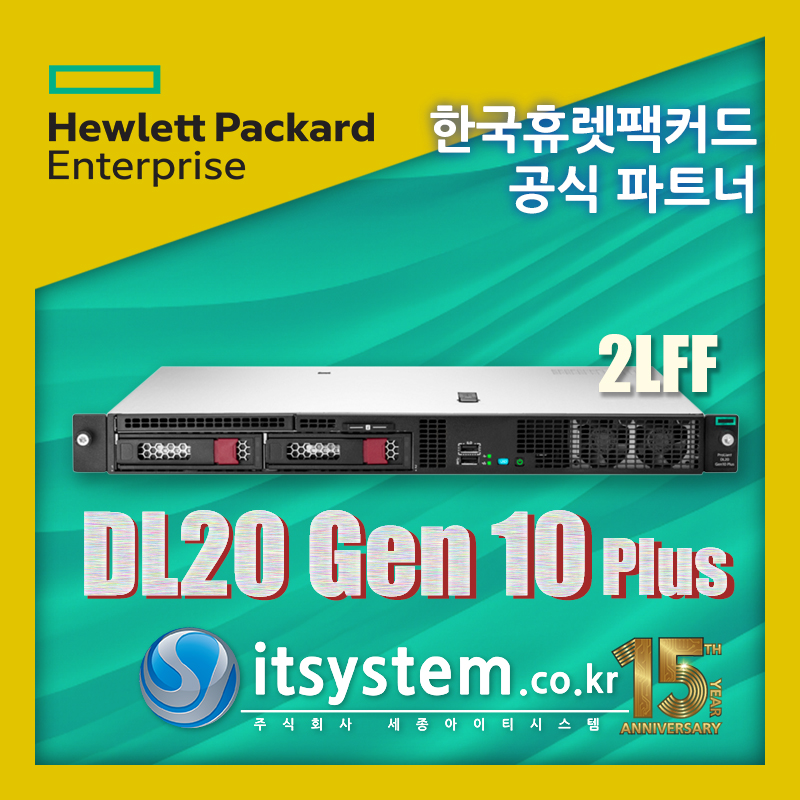 [P44110-B21] HPE DL20 Gen10+ / E-2334 3.4GHz 4C / 16GB / 1TB x 2 / 2LFF / 290W